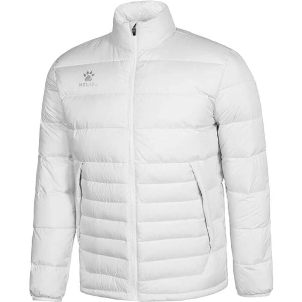 KELME Mens Light Duck Down Puffer Warm Winter Jacket - White XL