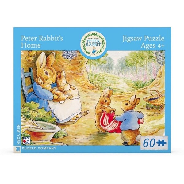 60pc New York Puzzle Company Peter Rabbit Jigsaw Puzzle 48x33cm Home 4y+