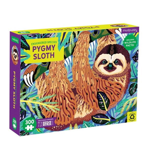 300pc Mudpuppy Jigsaw Puzzle 61x46cm Pygmy Sloth Kids Educational Game 7y+