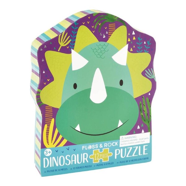 12pc Floss & Rock Shaped Jigsaw Puzzle 28x28cm Dinosaur Educational Game 3+