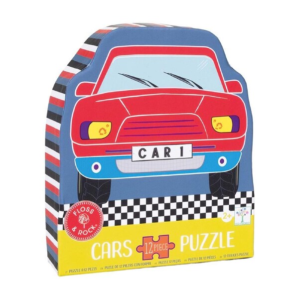 12pc Floss & Rock Shaped Jigsaw Puzzle 29x25cm Cars Educational Play Game 3+