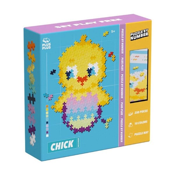 250pc Plus-Plus Puzzle By Number Chick Kids/Children Building Play Toy 5y+