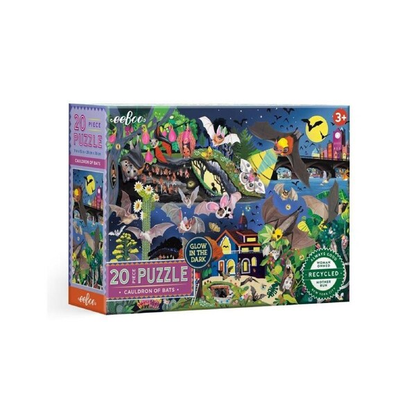 20pc eeBoo Jigsaw Puzzle 28x38cm Cauldron of Bats Play Educational Game 3+
