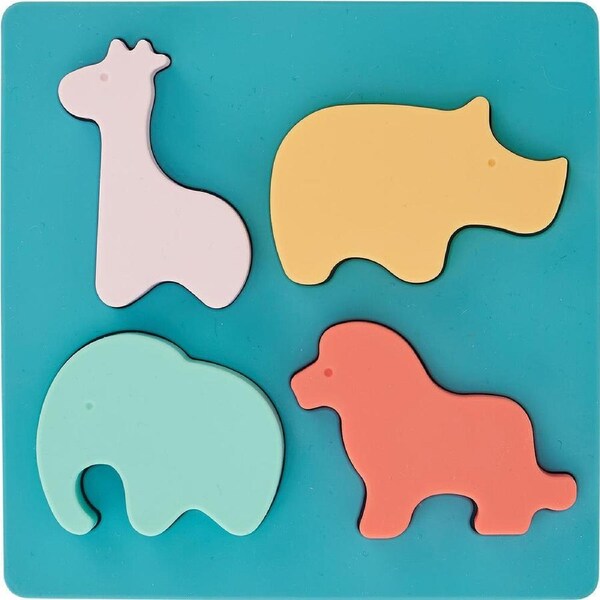 Annabel Trends Silicone Puzzle Fun Play Toy/Teether 12x4.5cm Land Animals