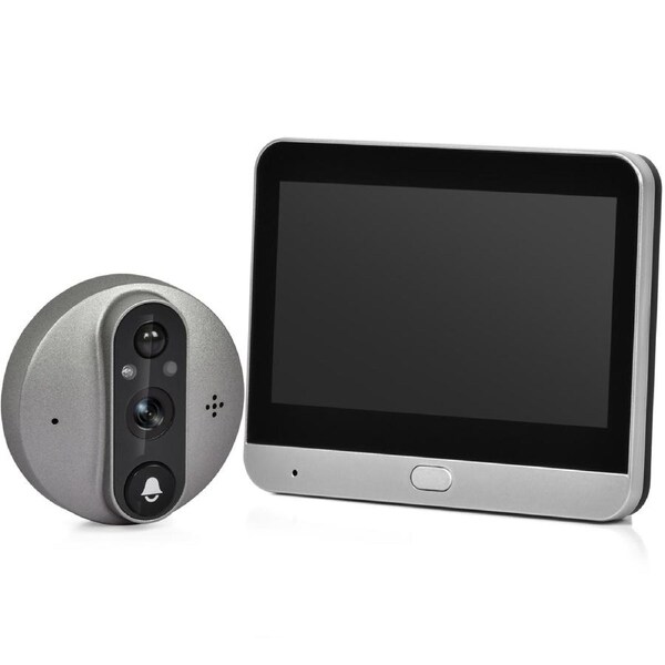 YOPOWER Smart Video Doorbell, Peephole Camera, Peep Hole Viewer with 1080P HD Camera, with LCD Display, PIR Detection, Two Way Audio, Night Vision, Cloud/TF Card Storage