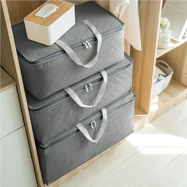 3 pcs Quilt Clothes Storage Bag Containers for Clothes Bedding Duvet Covers Storage Bag