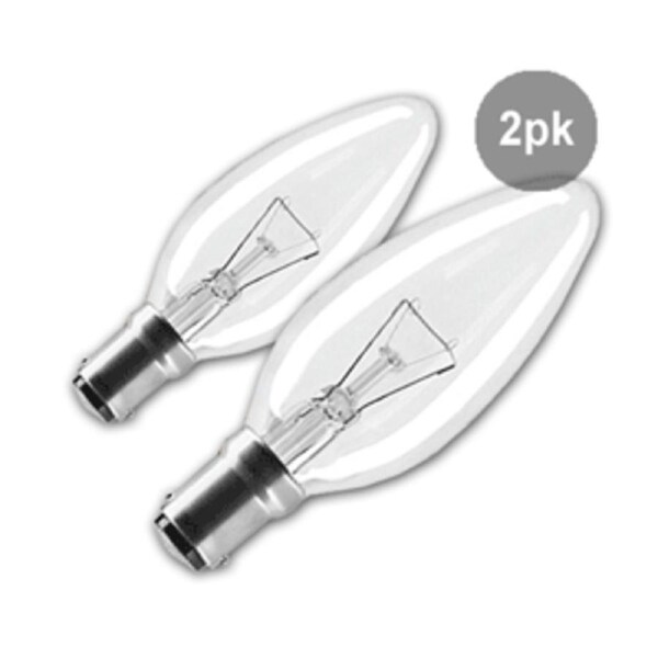 Sansai GL-AB1525 B15 25W Small Bayonet Global Warm White Candle Light 2 Pack
