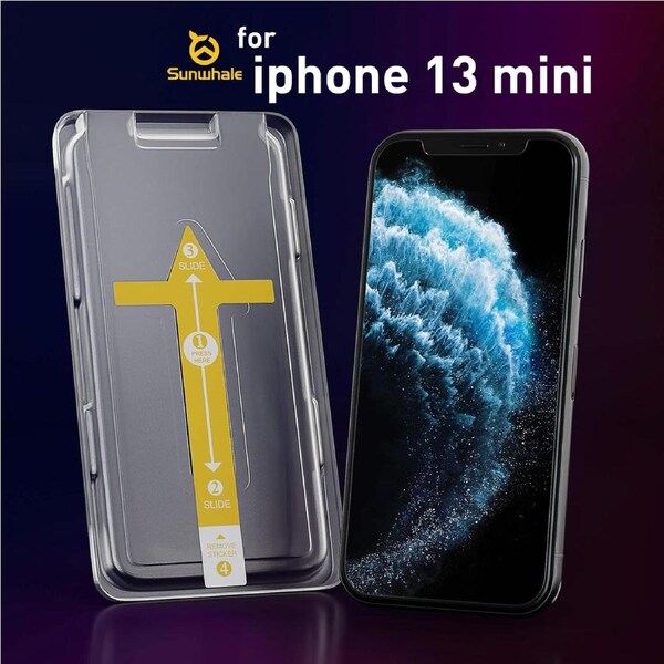 Sunwhale Privacy Screen Protector for iphone 13 mini [Includes Auto-Alignment Kit]