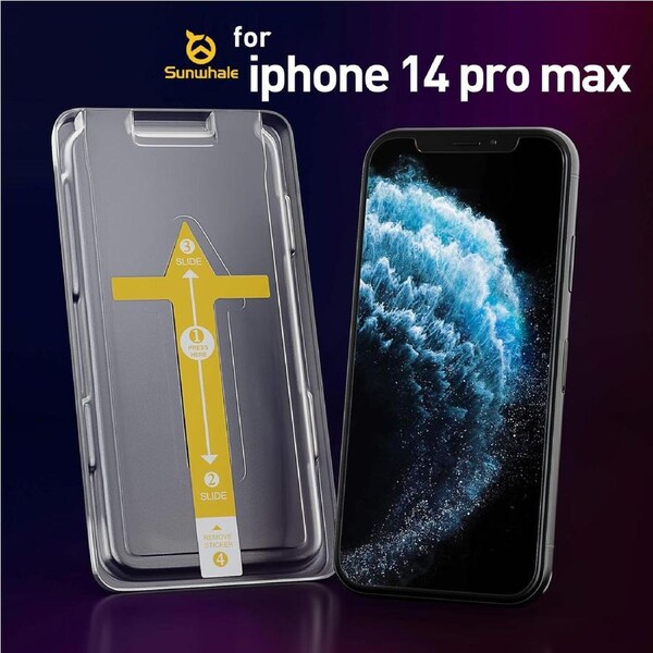 Sunwhale Privacy Screen Protector for iphone 14 pro max [Includes Auto-Alignment Kit]