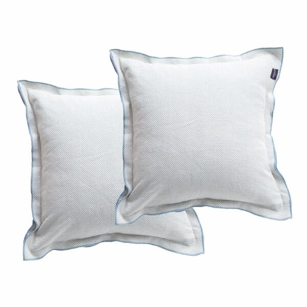 Campbell Stone washed Yarn-dyed Cushion Twin Pack 50 x 50 Cms Feather Filled Sky