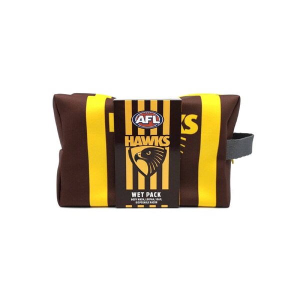 5pc AFL Hawthorn Bag Body Wash/Disposable Razor/Loofa & Soap Wet Pack Set