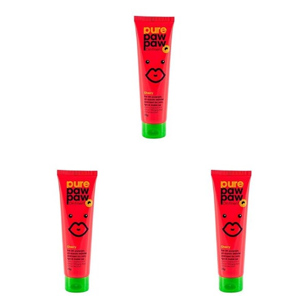 3PK Pure Paw Paw Ointment 25g Multi Purpose Dry Skin Ointment Lip Balm Cherry