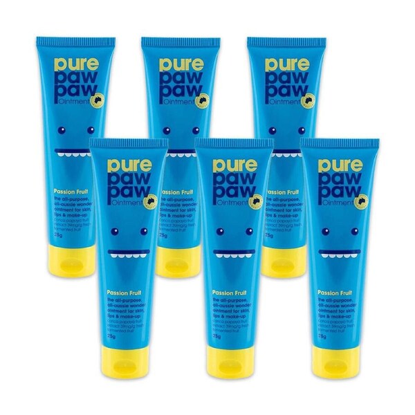 6PK Pure Paw Paw Ointment 25g Multi Purpose Skin Ointment Lip Balm Passion Fruit