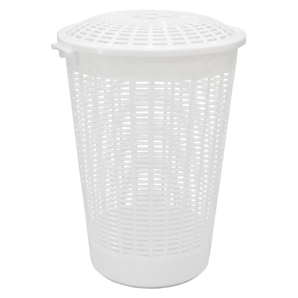 Home Leisure Linen Hamper 62L White Laundry Cleaning Home Organisation