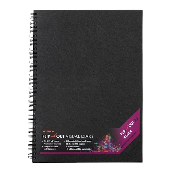 Artfusion Flip-Out Visual Diary A3 Original Notebook/Sketch Writing Stationery