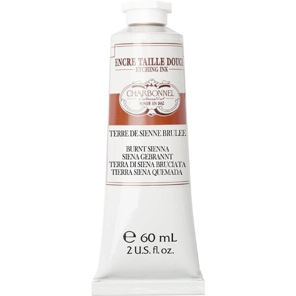 Charbonnel 60ml Etching Ink Oil-Based Art Artist Paint Tube S2 Burnt Sienna