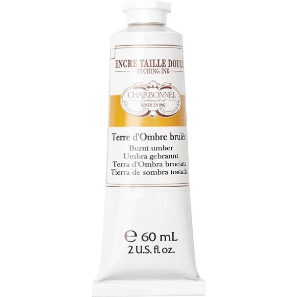 Charbonnel 60ml Art/Craft Etching Ink Oil-Based Artist Paint Tube S2 Burnt Umber