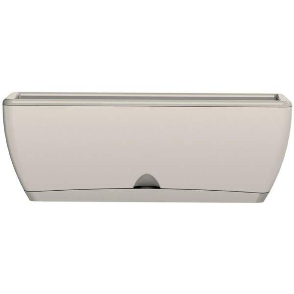 Homeleisure WaterSaver Modern Rect Planter Plant Pot Garden Decor 48cm White