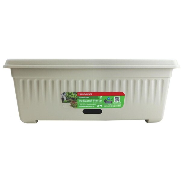 Homeleisure WaterSaver Traditional Rect Planter Flower/Plant Pot 68cm Stone