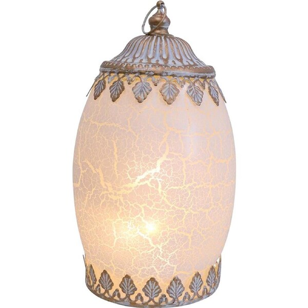 LVD Lantern LED X-Large Crackle Decorative Lighting Tabletop 19.5cm Home Decor