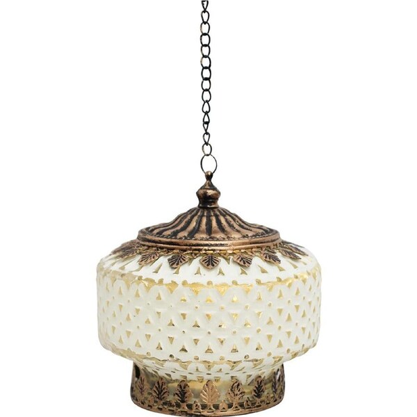 LVD Lantern LED Squat Decorative Lighting Tabletop/Hanging Home Decor White