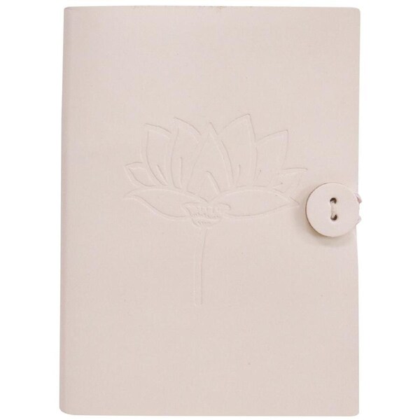 LVD Recycled Leather Note Book Lotus Stylish Hard Cover Journal/Diary 18x13cm