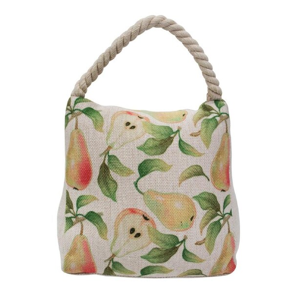 Polylinen 18cm French Pear Doorstop Room/Office Weighted Heavy Door Stopper