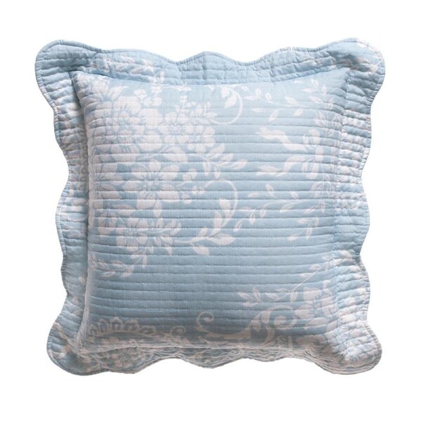 Bianca Florence Matching Cushion 43x43cm Square Throw Pillow Sofa Decor Blue
