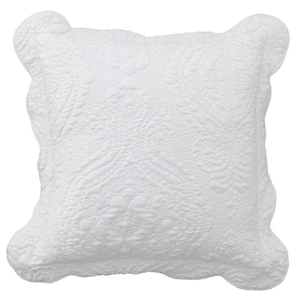 Bianca Cordelia Matching Cushion 43x43cm Square Throw Pillow Home Decor White