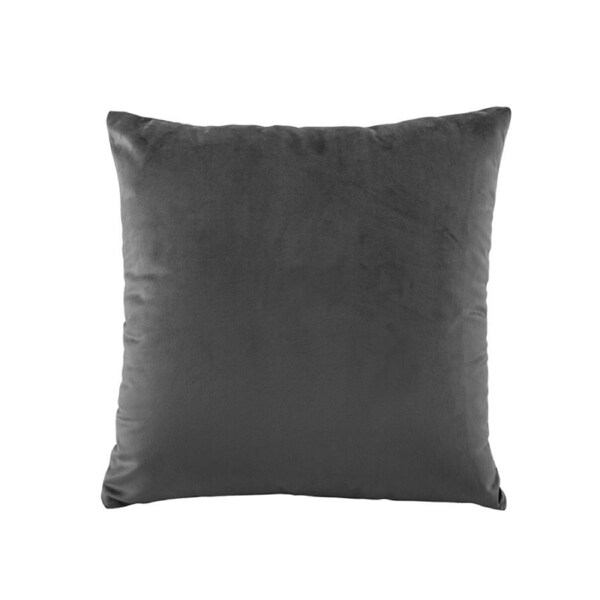 Bianca Vivid Coordinates Cushion Velvet 43x43cm Square Throw Pillow Decor Coal
