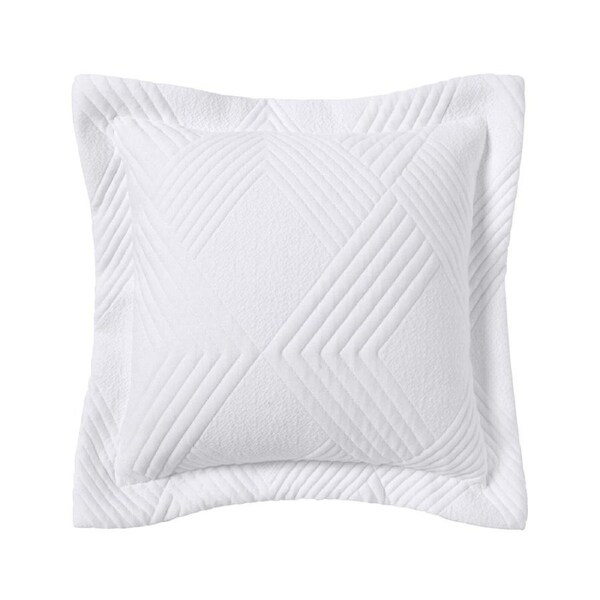 Bianca Cassiano Polyester Jacquard White Cushion Cover Pillowcase 43x43cm
