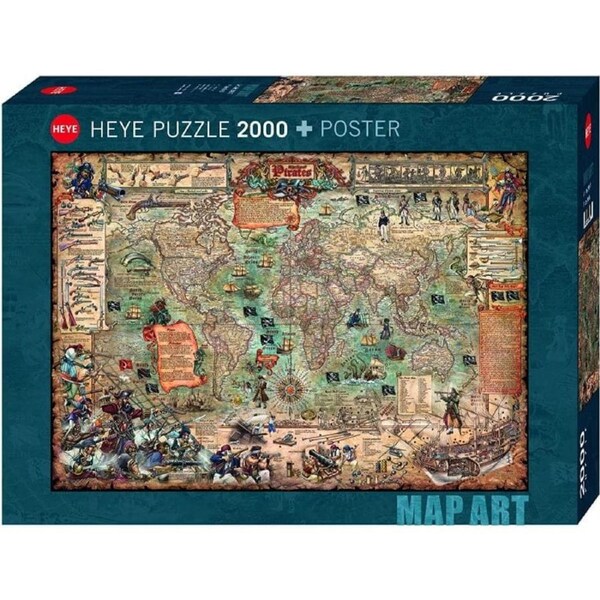 Map Art - Pirate World (2000pc) Heye