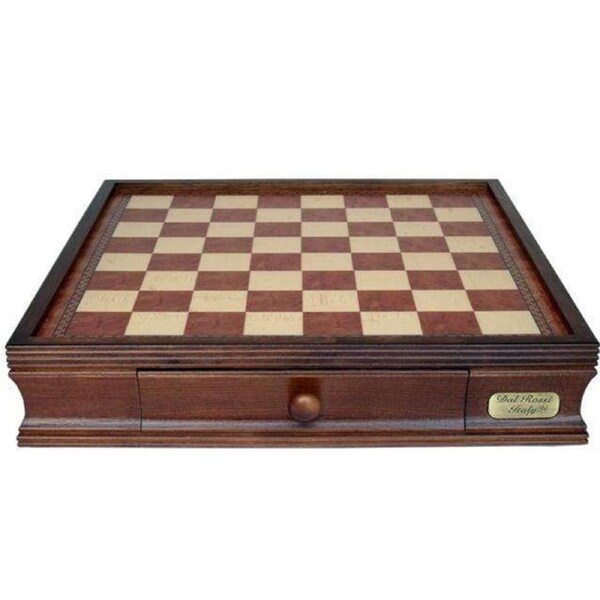 Chess Board - Wood with Drawers 20" (Dal Rossi)