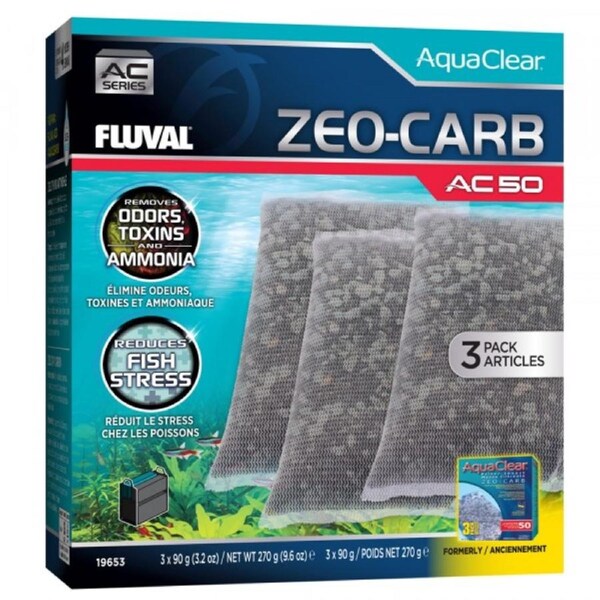 Fluval AquaClear 50 Zeo-Carb Insert 3pk (19653)