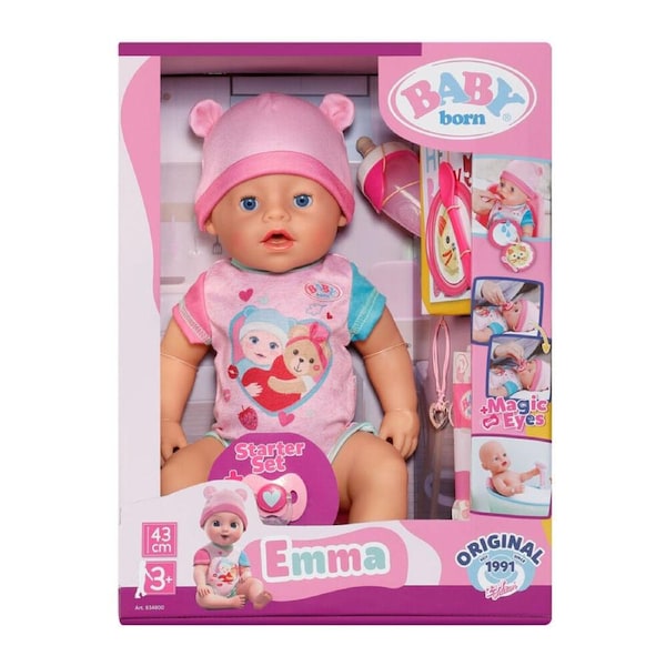 Baby Born Emma 43cm Magic Girl Lifelike Baby Doll Play Toy Kids/Children 3y+