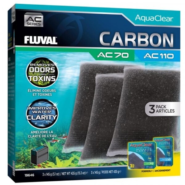 Fluval AquaClear 70/110 Activated Carbon Insert 3pk (19646)