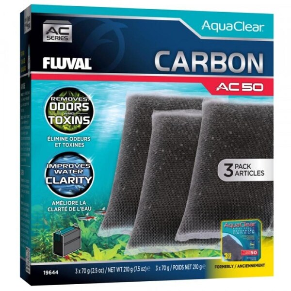 Fluval AquaClear 50 Activated Carbon Insert 3pk (19644)