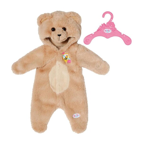 Baby Born 43cm Bear Doll Plush Suit Costume w/ Hood Kids/Children Brown 3y+