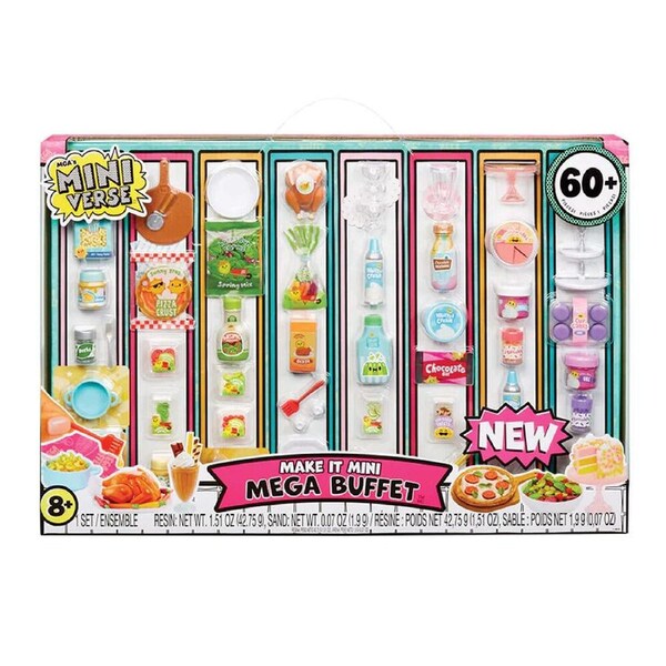 60pc MGA's Miniverse Make It Mini Mega Buffet Kids/Children Pretend Toy 8y+