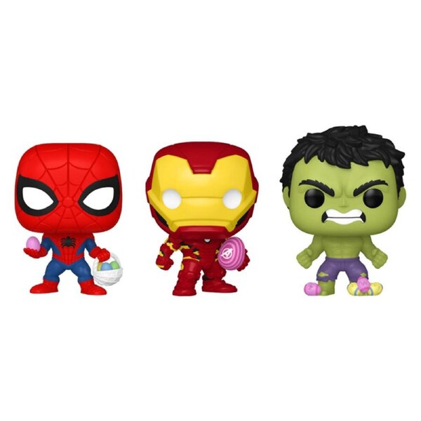 Funko Marvel The Hulk Spider-Man & Iron Man Easter Pocket Pop! Vinyl Figure