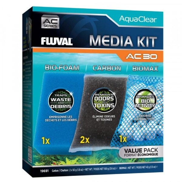 Fluval AquaClear AC30 Filter Media Maintenance Kit (19691)