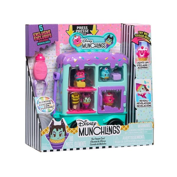 Disney Munchlings Ice Cream Cart Kids/Children Interactive Collectible Toy 3+