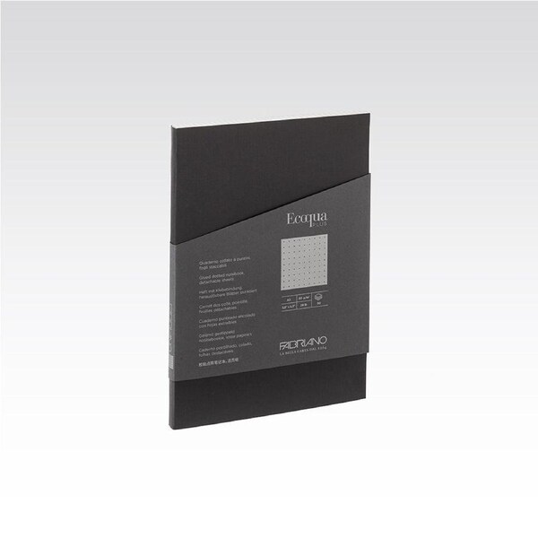 Fabriano Ecoqua Plus Nero Lines Glued A4 Notebook Home School Stationery