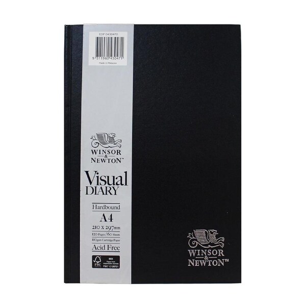 Winsor And Newton Hard Bound Visual Diaries 60 Sheets 110gsm A4 FSC MIX CREDIT
