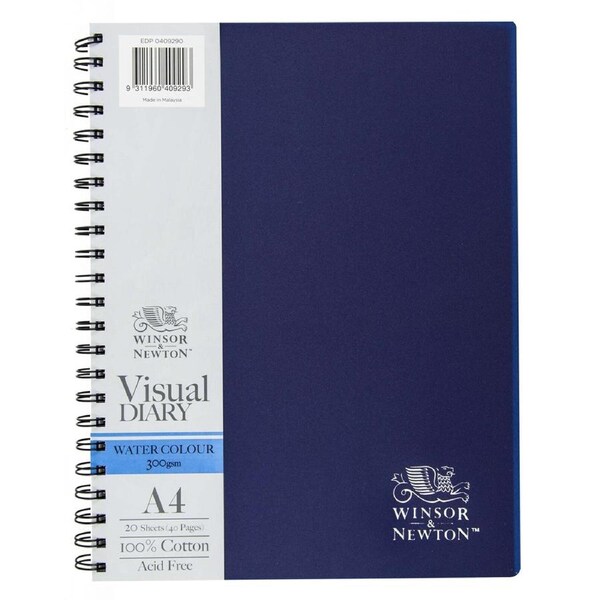 Winsor And Newton Double Wire Water Colour Visual Diary 20 Sheets A4 300gsm