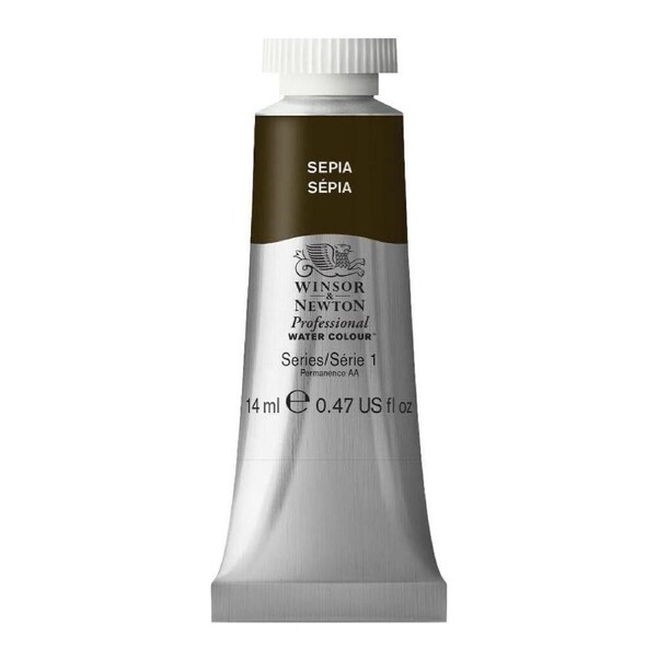 Winsor & Newton 14ml Professional Watercolour Artist/Craft Paint Tube Sepia S1
