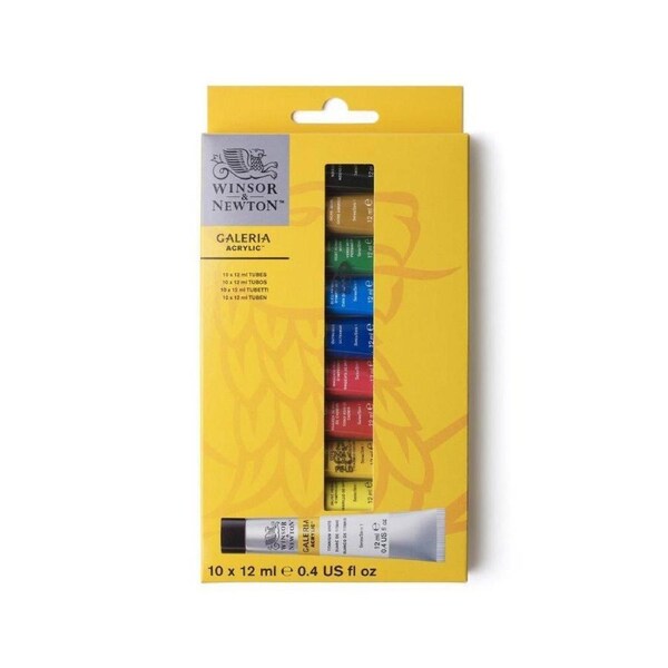 10pc Winsor & Newton 12ml Galeria Acrylic Access Artist/Painting Colour Sets
