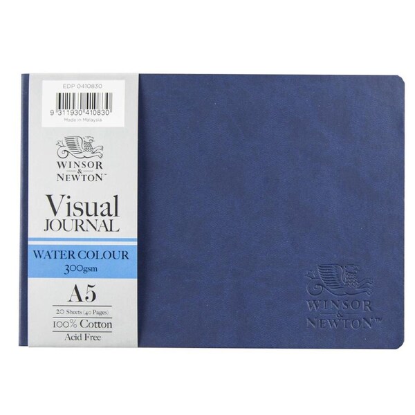 Winsor And Newton SoftCover Cotton Water Colour Visual Journal A5L 40-Pages