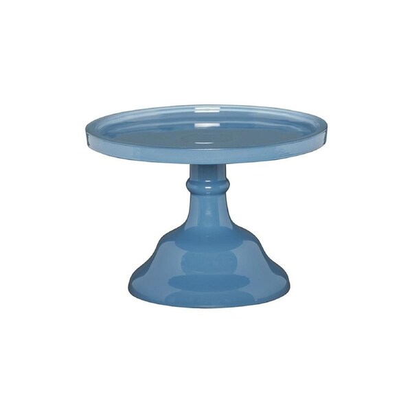 Ecology Glass Torte Cake Stand Dessert Display Holder 19x13cm Storm Blue