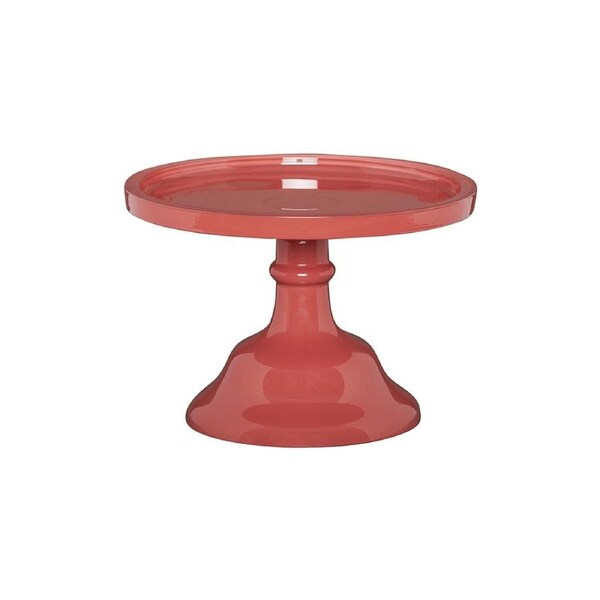 Ecology Glass Torte Cake Stand Dessert Display Holder 19x13cm Lobster Red